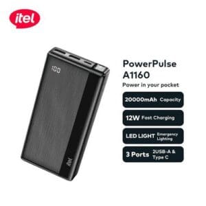 itel PowerPulseⅠ A1480 Power-Bank 30000mAh 22.5W Fast Charging Type-C