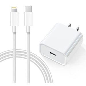 Two Pin Fast Charger Head 25W & Type C Cord For IPhones, Type C Phones